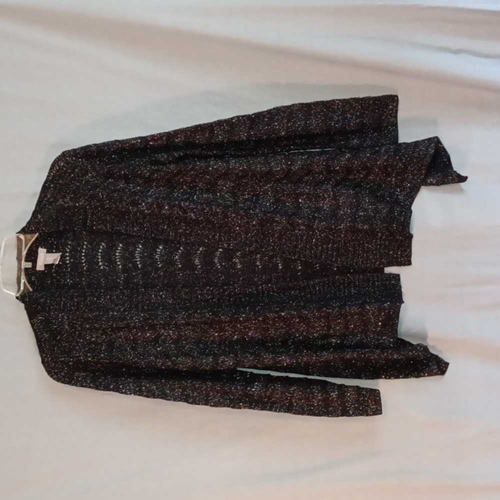 Women's crochet open-front cardigan